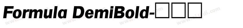 Formula DemiBold字体转换